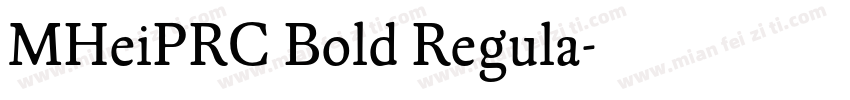 MHeiPRC Bold Regula字体转换